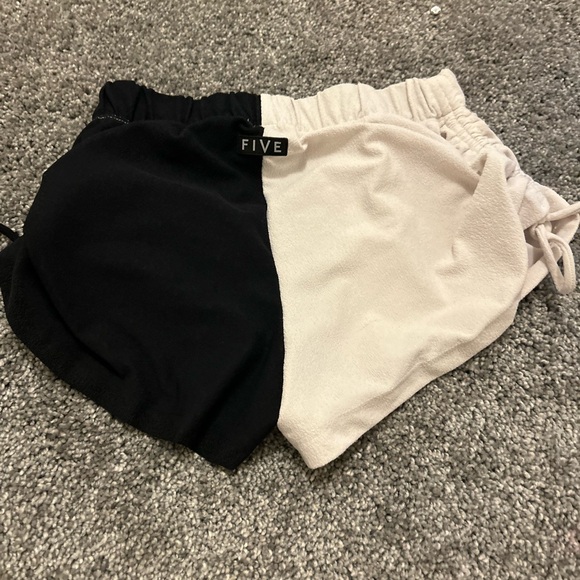 COPY - Five Dancewear black and white tie shorts, size YXL - Picture 2 of 2